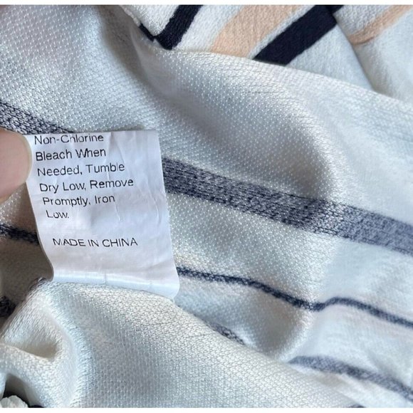 Shein Women Dress Pants Size S Color White Black Beige Stripe - Picture 14 of 15